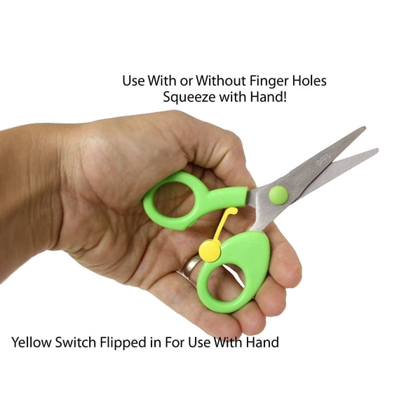 1 Special Needs Scissors - Adaptable - Use Fingers or Hand to Cut - Student Beginner Spring Shears - Teacher Classroom Supply