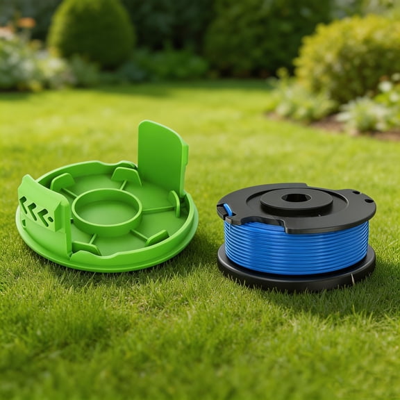 (1 Spool+1 Cap)OWNTIDE Replacement Weed Wacker String Spool, 0.065" Single Line Auto-Feed Fits Greenworks 21332, 21342, 24V/40V/80V Trimmers (29092/29252)