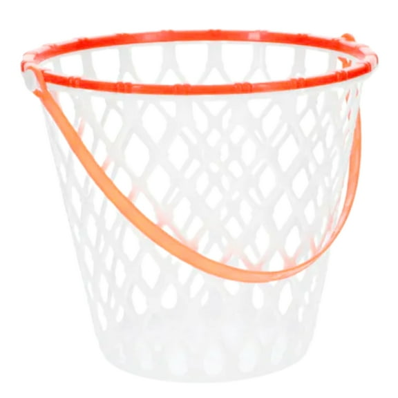(1) Sports Basketball-Themed Easter Baskets with Handle for Home Kitchen Spring Buckets Holiday Party Favor Treats Candy Egg Hunting Storage Container Holder Table Decorations Gifts Supplies