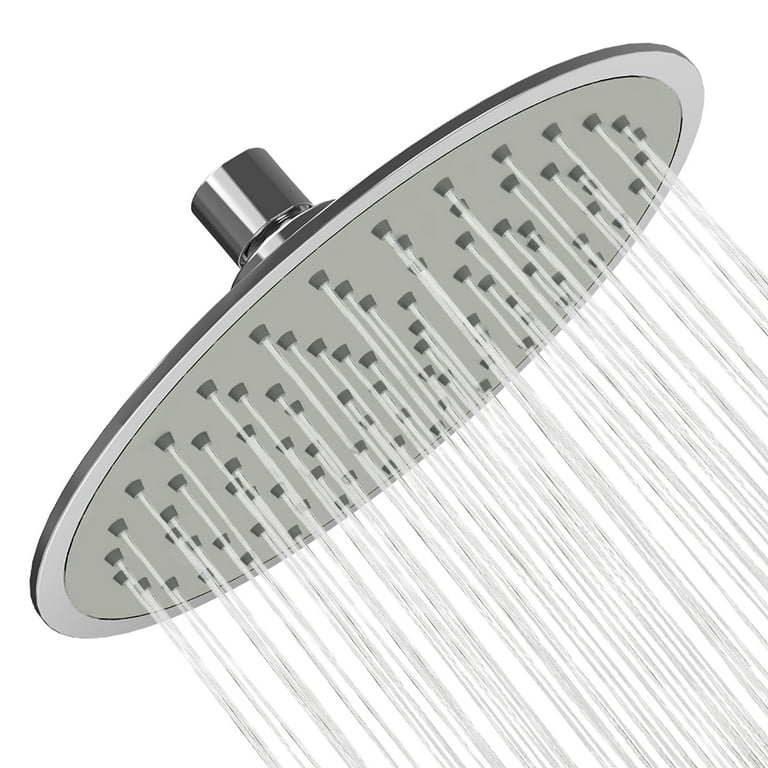 1-Spray Setting 8 in. Single Wall Mount Fixed Adjustable Shower Head in Chrome 1-Spray Setting 8 in. Single Wall Mount Fixed Adjustable Shower Head in Chrome