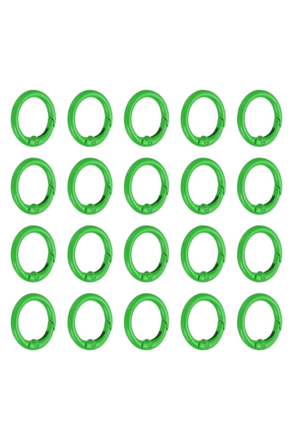 1 in Spring O Ring, 50pcs O Ring Clip Keyring Clip Purse Clips Trigger Buckle Circle Metal Binder Snap Round for Handbags Straps Purse Shoulder Bag Hook Keychain, Green