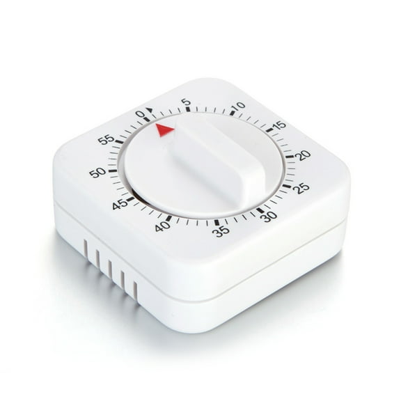 1*Square 60-Minute Mechanical Timer, Mechanical Timer Game Count Down Counter 1Hr/60Min Alarm Kitchen Cooking Tool