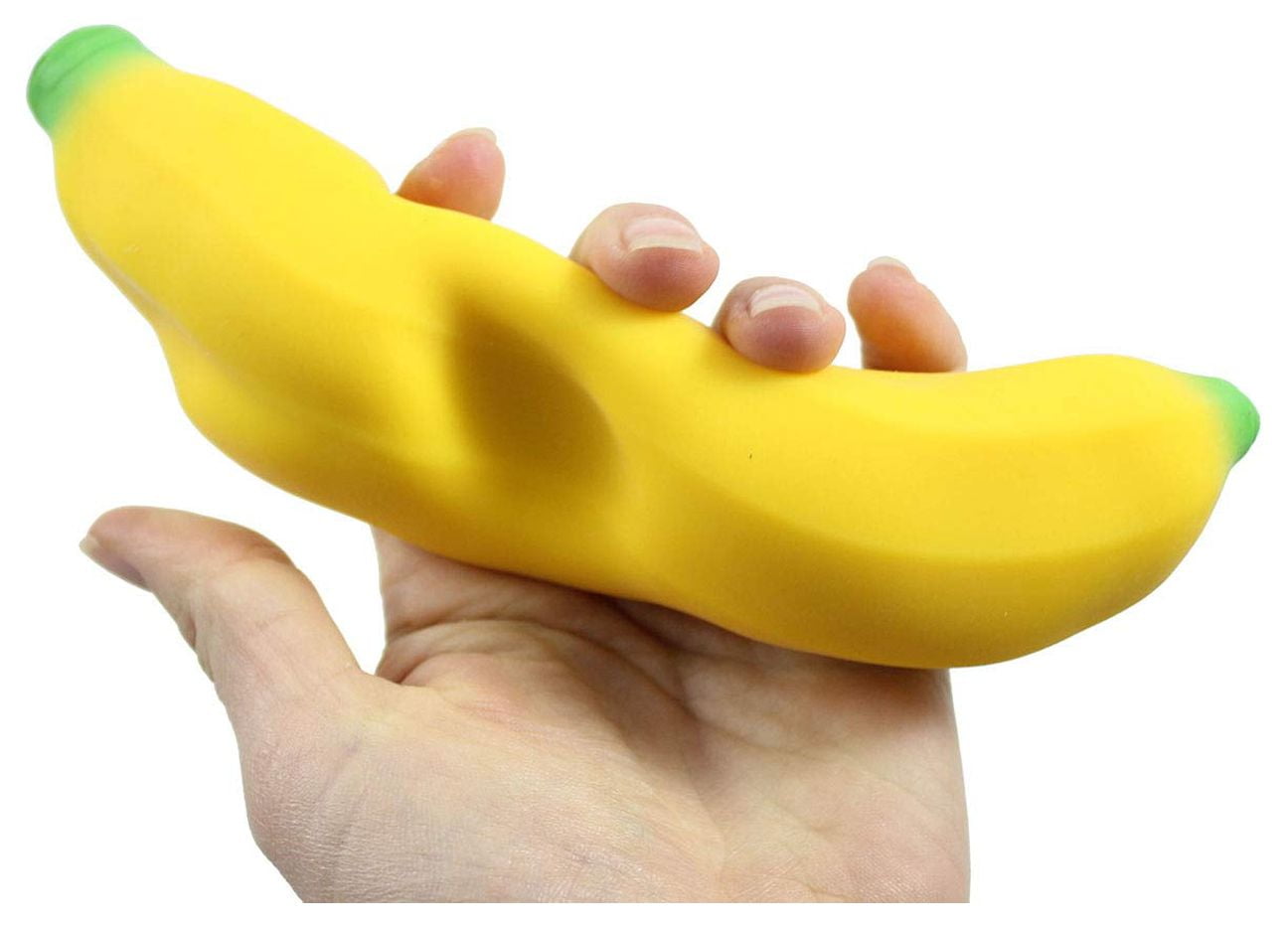 1 Squishy Sand Filled Banana Moldable Sensory Stress Squeeze Fidget Toy ADHD