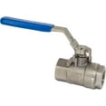 thumbnail image 1 of 1" Stainless Steel 2PC Full Port Ball Valve 3000 PSI, NPT Threaded, 1 of 1