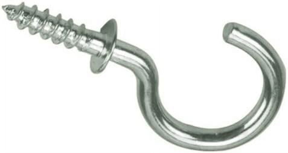 1" Stainless Steel Cup Hooks Corrosion Resistant Screw in (Pack of 10