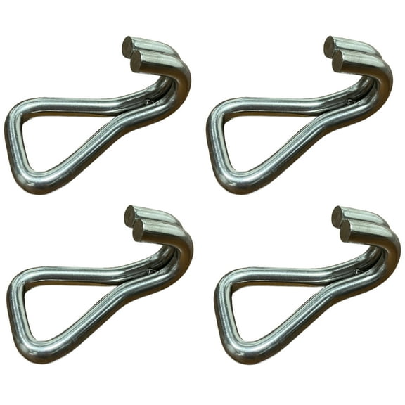 1" Stainless Steel Double "J" Hooks | 4 PACK