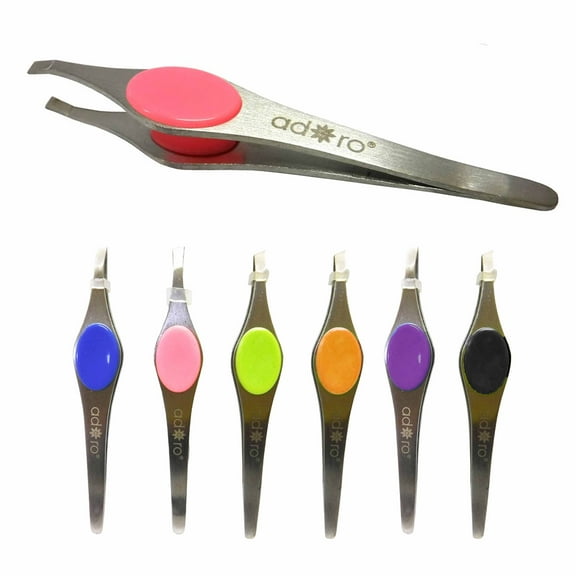 1 Stainless Steel Eyebrow Tweezer Slanted Precision Tip Hair Tweezerette 4Inch