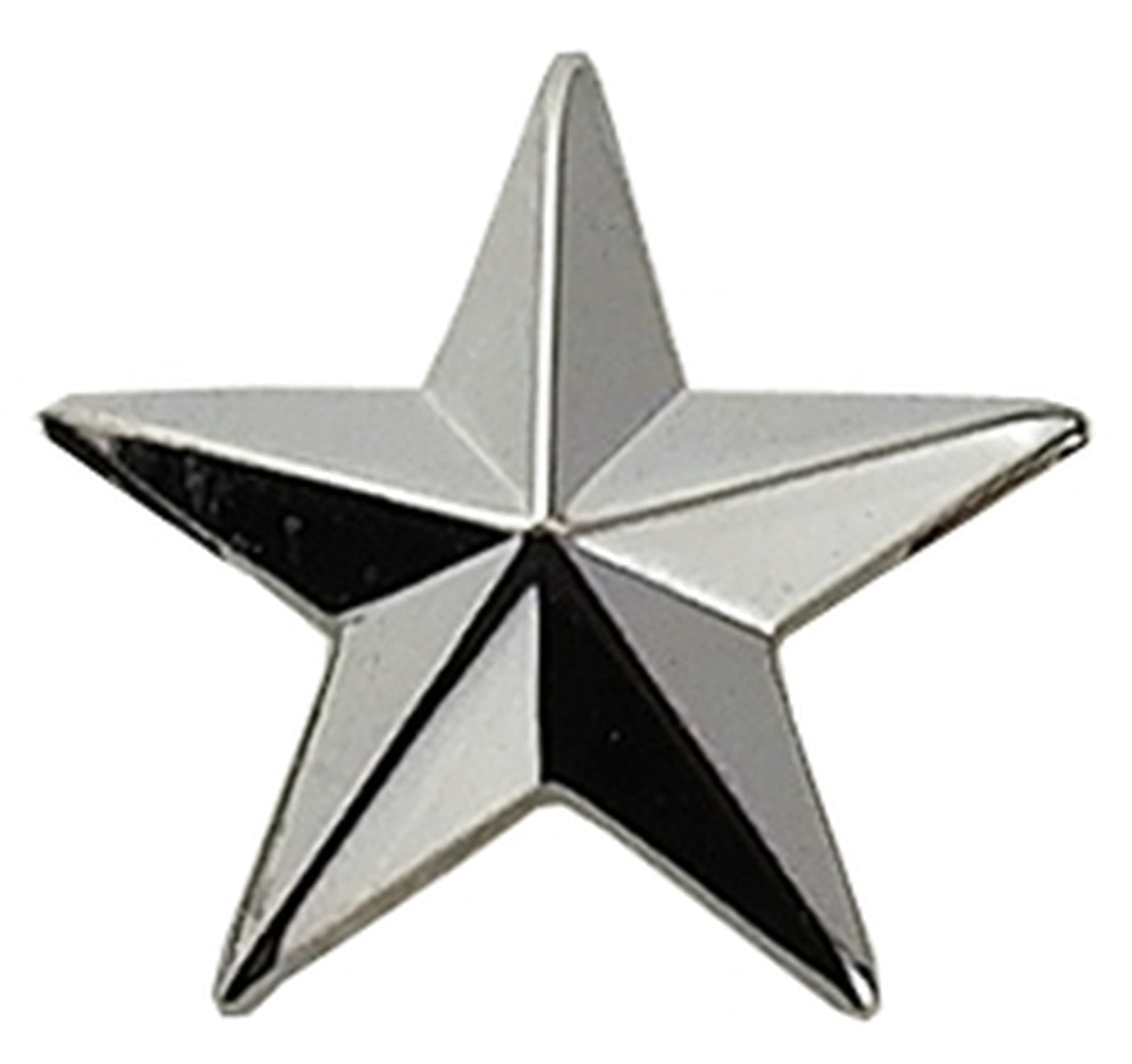 Hero's Pride 1-Inch Single Star Pin with Clutch Back, Silver – Pair ...