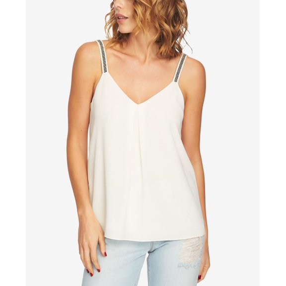 1.State Embroidered Strap Camisole Antique White M