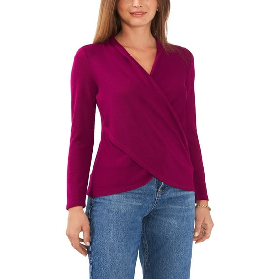 1. State Long Sleeve Cross Front Cozy Knit Top,Womens