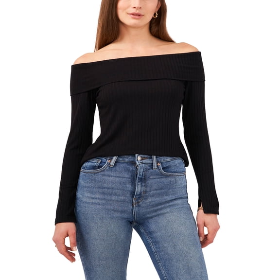 1. State Long Sleeve Cross Shoulder Top,Womens