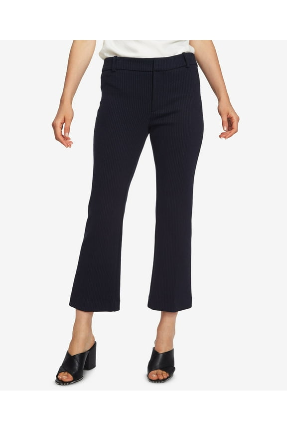 Pinstriped Kick Flare Pants Blue Night 0