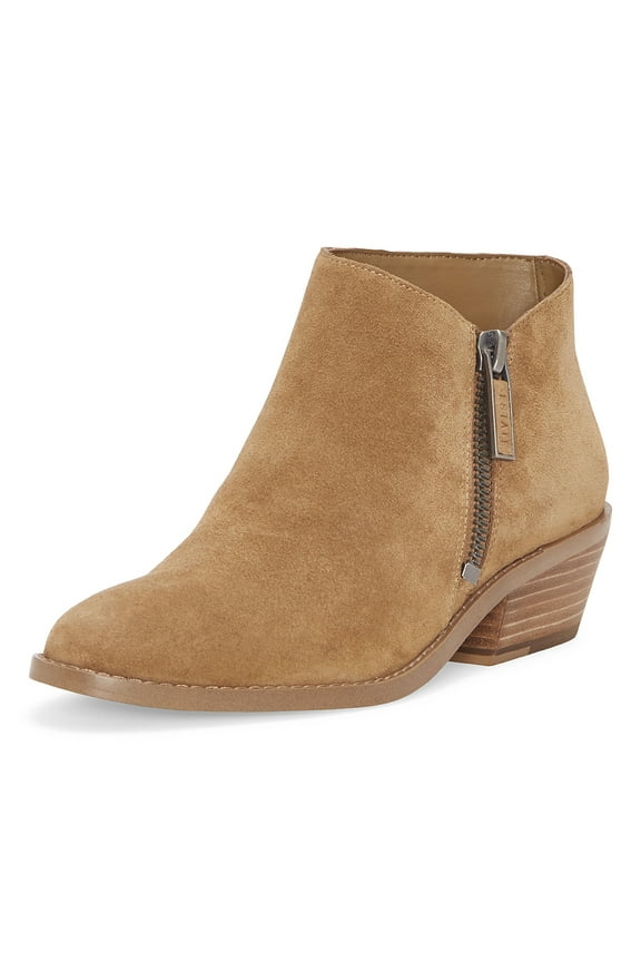 Rosita Leather Boot Sesame Beige Suede Low Cut Designer Ankle Bootie (Beige, 8.5)