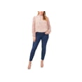 thumbnail image 1 of 1.State Trendy Plus Size Floral Print Smocked Neck Blouse Sweet Blooms 2X, 1 of 1