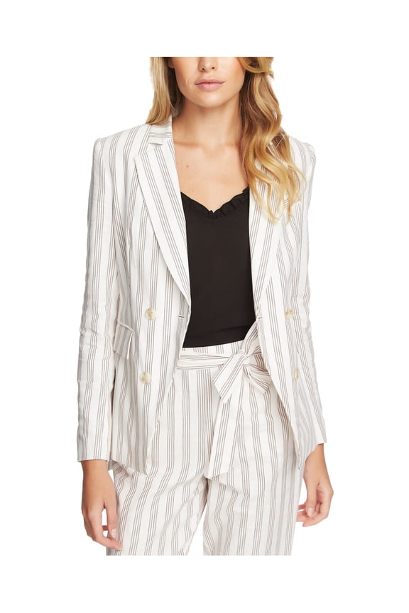 1. State Duet Modern Stripe Double Breasted Jacket
