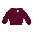 thumbnail image 1 of 1. State Women's Balloon Sleeve V-Neck Smocked Waist Blouse Top, C2151000 (Plum Fairy, S), 1 of 1