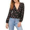 thumbnail image 1 of 1.State Womens Floral Print V-Neck Pullover Top, 1 of 2