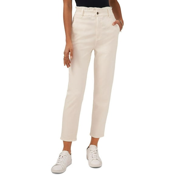 1.State Womens High-Rise Straight-Leg Paperbag Pants