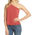 thumbnail image 1 of 1.STATE Womens One-Shoulder Pullover Blouse, Orange, Medium, 1 of 2