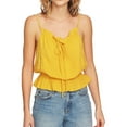 thumbnail image 1 of 1.STATE Womens Tie Front Peplum Cami Tank Top, Yellow, Small, 1 of 2
