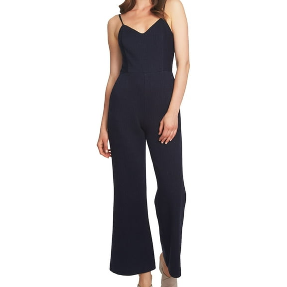 1.STATE Womens Flare Jumpsuit, Blue, 10