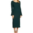 thumbnail image 1 of 1.State Womens Ribbed Bell Sleeves Party Dress, 1 of 2