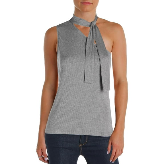 1.State Womens Ribbed One Shoulder Blouse