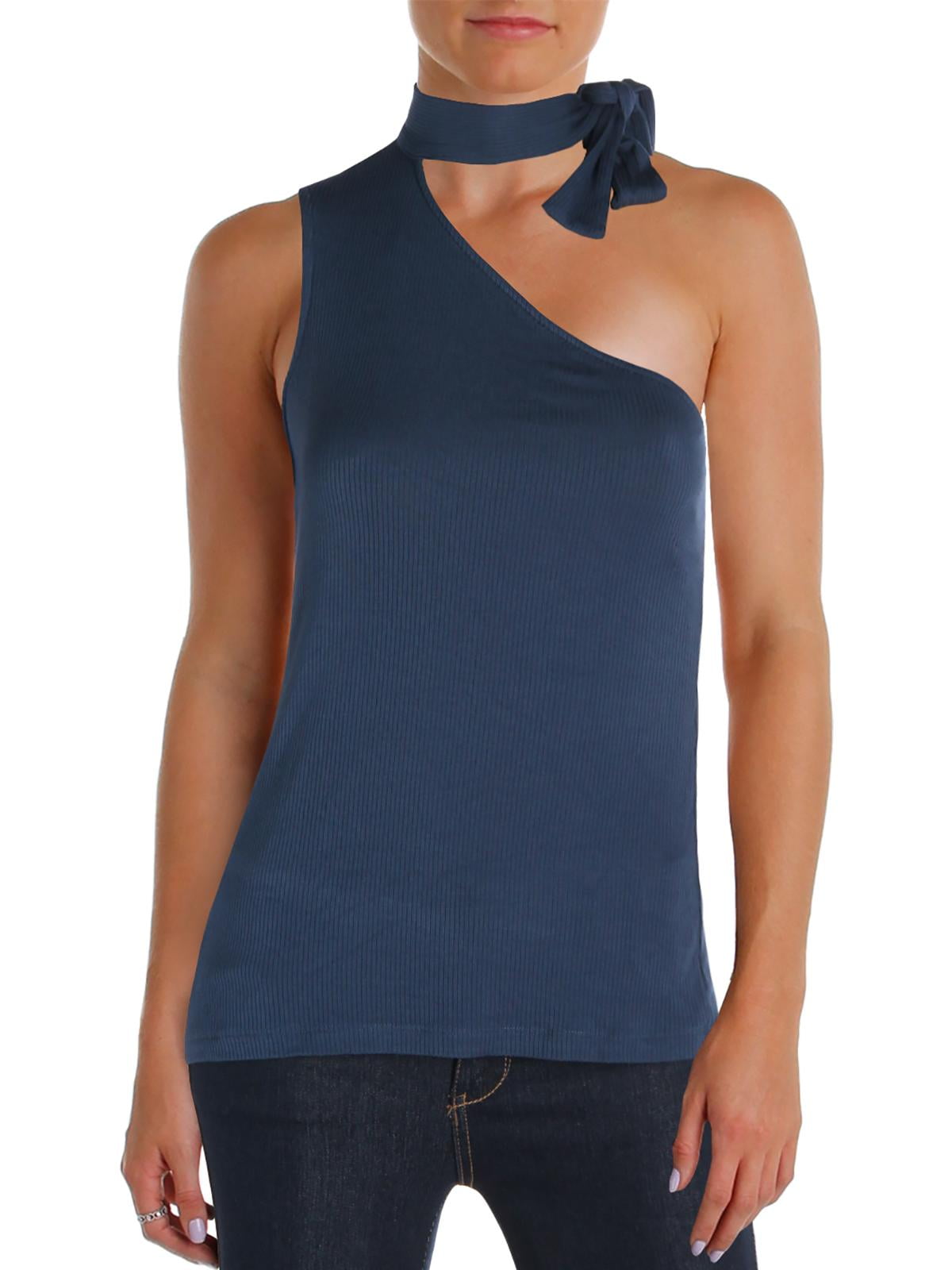 1.STATE Women's Sheer Knit Blouse – Collarless Button Top, Red, Light & Airy