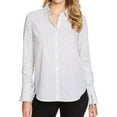 thumbnail image 1 of 1.State Womens Striped Wrap Sleeve Button-Down Top, 1 of 2