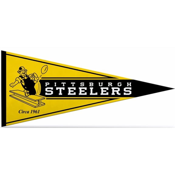1 Steelers Retro Mini Pennant - One Mini Pennant