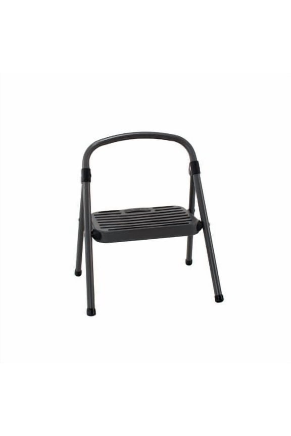 1 Step All Steel Step Stool: Black, Folding Step Stool for Adults, Single Step, 225 lb Capacity, No Assembly Required