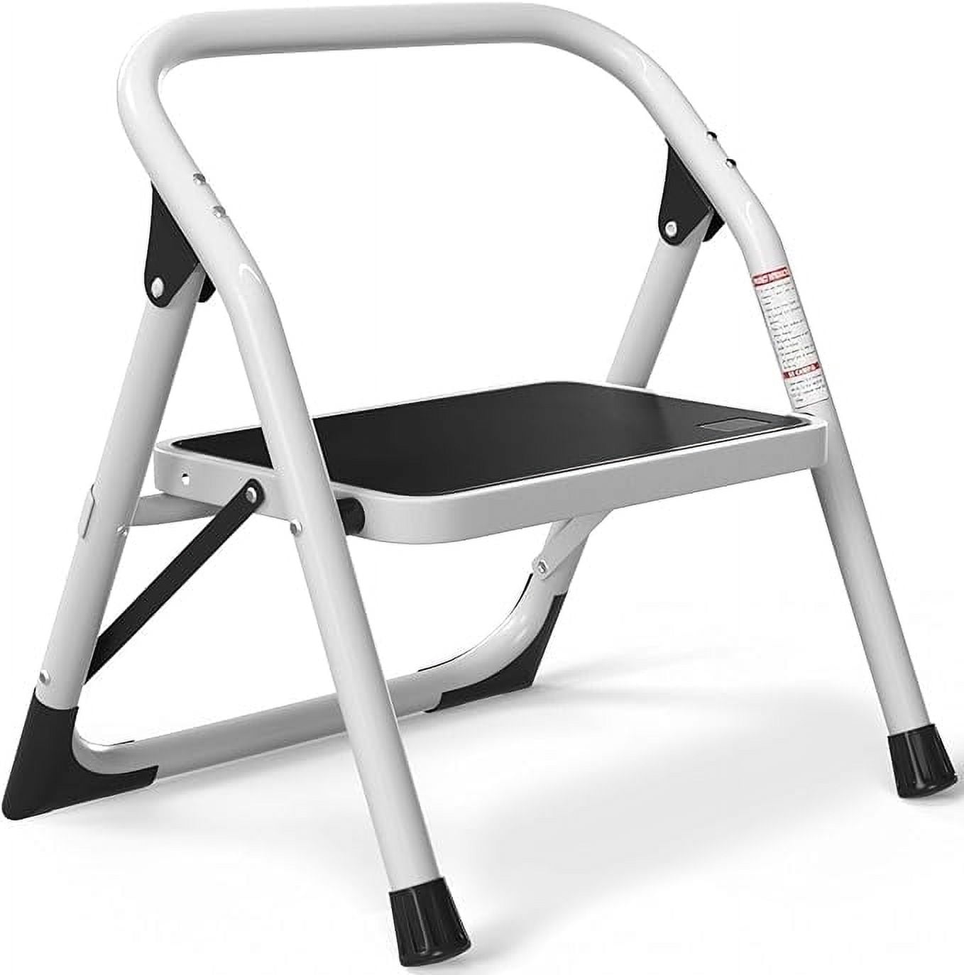 1-Step Ladder Folding Step Stool with Anti-Slip Sturdy and Wide Pedal ...