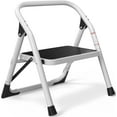 thumbnail image 1 of 1-Step Ladder Folding Step Stool with Anti-Slip Sturdy and Wide Pedal Stepladder Multi-Use for Home and Kitchen Space Saving (White), 1 of 6