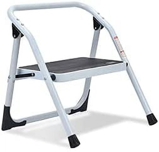 1-Step Ladder Folding Step Stool with Anti-Slip Sturdy and Wide Pedal ...