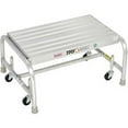 thumbnail image 1 of 1 Step Mobile Aluminum Step Stand with Solid Ribbed Top Step & 24 in. Platform, Gray, 1 of 1