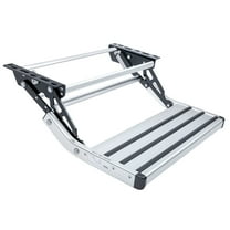 1-Step RV Steps, Manual Retractable RV Steps, 400 LBS Load Capacity, Foldable Aluminum Alloy Camper Steps, Thickened Steel Plate Trailer Steps, Non-Slip Design, Ideal for RV, Trailer, Camper