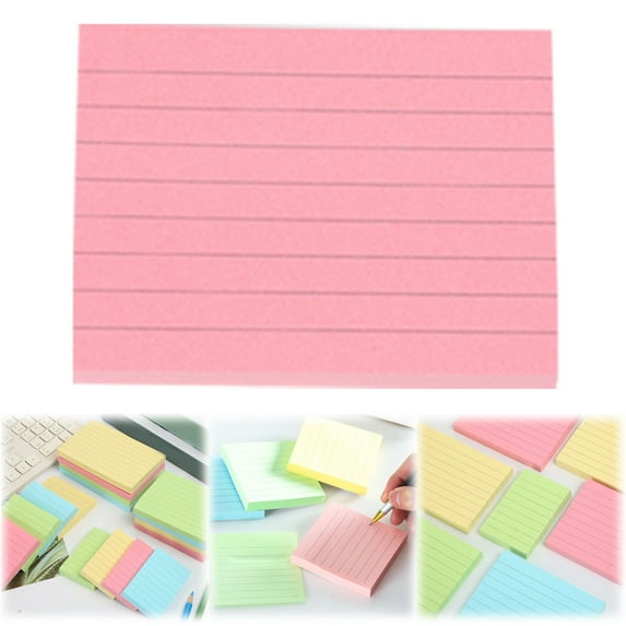 Under $1, Sticky Notes, Ruled Index Cards, Double-Sided Study Notecards, Flashcards for Notes & Diy, 100+ Uses, Self-Stick Notes, Multi-Color by Goohae