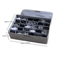 thumbnail image 1 of 1*Storage 30 Grid Socks and Underwear Storage Box with Lid: Fabric Imitation Cotton and Linen Design and Effective Classification and Organization, 1 of 6