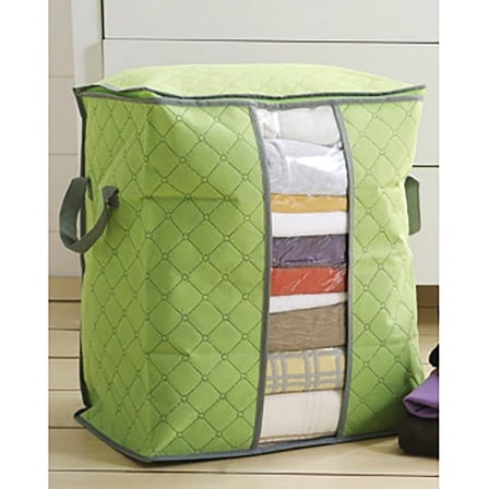 1 Storage Bag Bag Organizers Anti Proof Clothes Storage Container Zipper Bag With Clear Window Carry Handles for Blanket Comforter Bedding Closet Storage Boxes Home Textile Storage