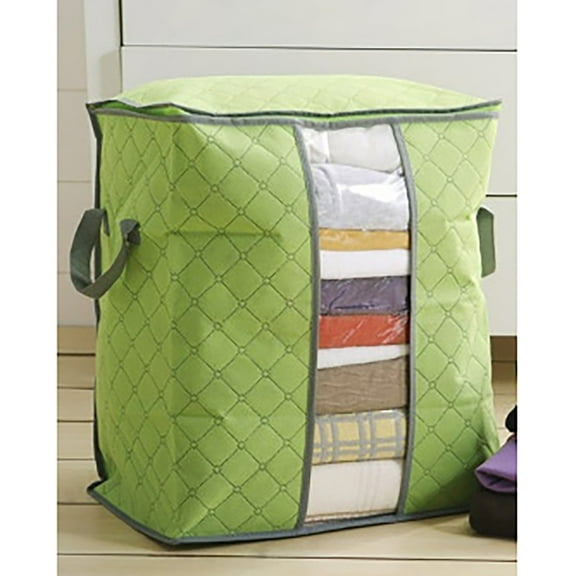 1 Storage Bag Bag Organizers Anti Proof Clothes Storage Container Zipper Bag With Clear Window Carry Handles for Blanket Comforter Bedding Closet Storage Boxes Home Textile Storage