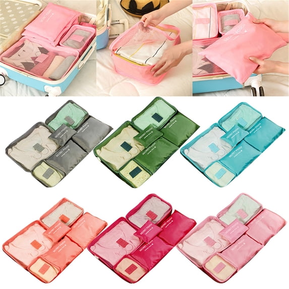 1*Storage Box Storage Bag 6 Travel Storage Bags Large Capacity Luggage Suitcase Portable Storage Bag Clothing Storage Bag Six Set Home Textile Storage