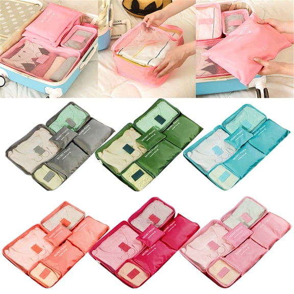 1*Storage Box Storage Bag 6 Travel Storage Bags Large Capacity Luggage Suitcase Portable Storage Bag Clothing Storage Bag Six Set Home Textile Storage