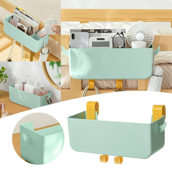 1*Storage Box Student Dormitory Bedside Storage Storage Hanging Basket With Hook Large Capacity Compartmental Storage Hanging Storage Box Home Textile Storage