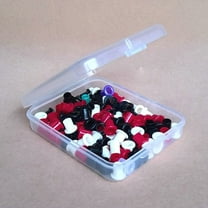 Storage Bins Clearance! Transparent Storage Container Makeup Puff Hair Clip Small Ornament Organize Case 1 Storage Box