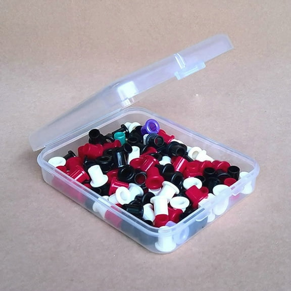 Storage Bins Clearance! Transparent Storage Container Makeup Puff Hair Clip Small Ornament Organize Case 1 Storage Box