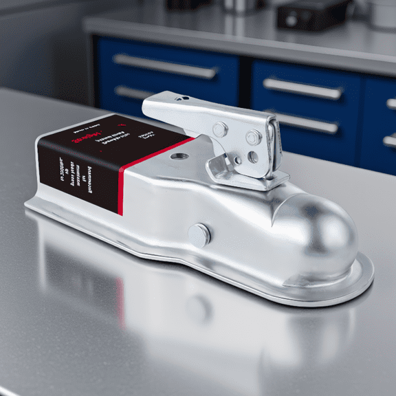 1 Straight Trailer Coupler, 2-Inch , 3-Inch , 3500 lbs, Zinc-Plated Steel, for Boat and Utility Trailers