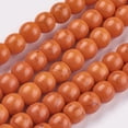 thumbnail image 1 of 1 Strand 1 Strand Dyed Orange Red Round Synthetic Turquoise Beads Strands 6mm Hole: 1mm about 67pcs/strand 15.75 inch, 1 of 3
