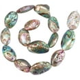 thumbnail image 1 of 1 Strand 15pcs Abalone Shell Charms Natural Abalone Shell Beads Irregular Paua Shell Beads Loose Beads for Bracelet Earrings DIY Jewelry Making 15inch, 1 of 6
