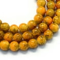 thumbnail image 1 of 1 Strand Baking Painted Glass Round Bead Strands Orange 8.5~9mm Hole: 1.5mm 105pcs/strand 31.8 inch, 1 of 3