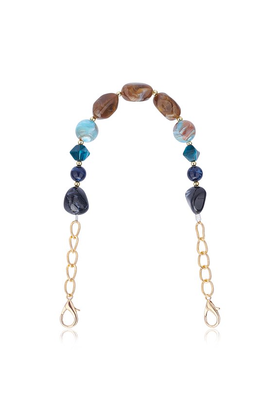 1 Strand Beaded Bag Chain 43cm/16.9" Purse Chain Replacement Chunky Purse Strap Handbag Chain Accessory with Lobster Clasps for Handbag Purse